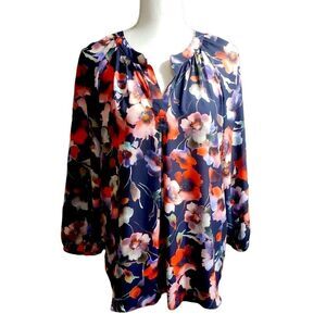 Willi Smith Navy Floral Long Sleeve MEDIUM